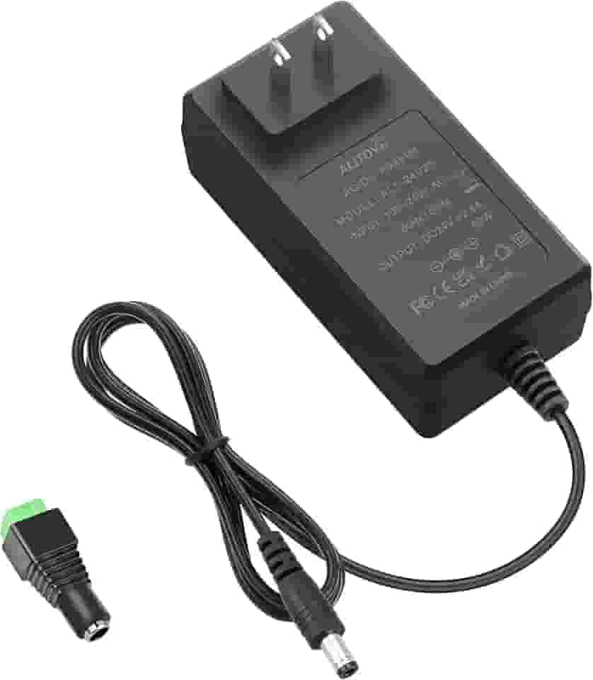 ALITOVE Fonte de alimentação 24V CC 2,5 A 60 W 24 volts transformador adaptador CA 4,92 pés 2500mA 2A conversor CA para CC com ponta de 5,5 x 2,5 mm para luzes LED, roteadores, impressora, soundbar,