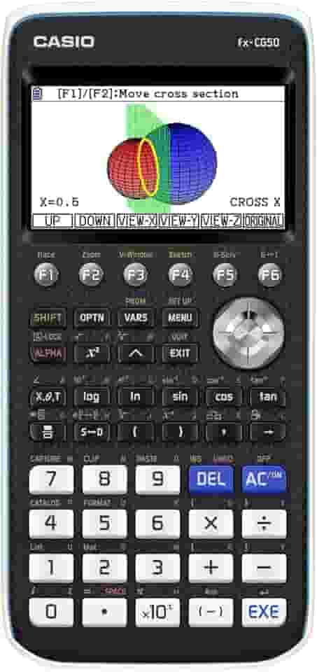 Casio fx-CG50 PRIZM® – Calculadora gráfica colorida com gráfico 3D e Python | Tela grande de alta resolução, funções básicas e avançadas | Ideal para exames, STEM, programação e matemática avançada