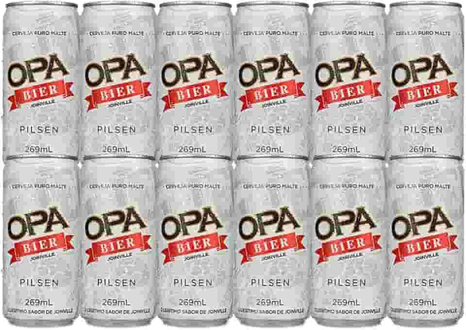 Pack 12 unidades Cerveja Puro Malte Pilsen teor 4,6% 269ml Opa Bier