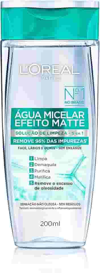 L’Oréal Paris Água Micelar Efeito Matte L'Oréal Paris Solução De Limpeza Facial 200Ml