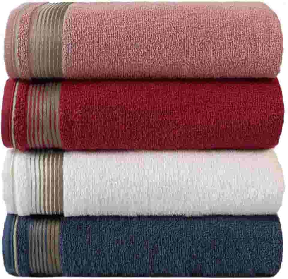 Kit Com 4 Toalhas Banhão Gigante Alta Absorção Sublime 70x150cm - KIT 5 (Rosa/Terracota/Branco/Azul)