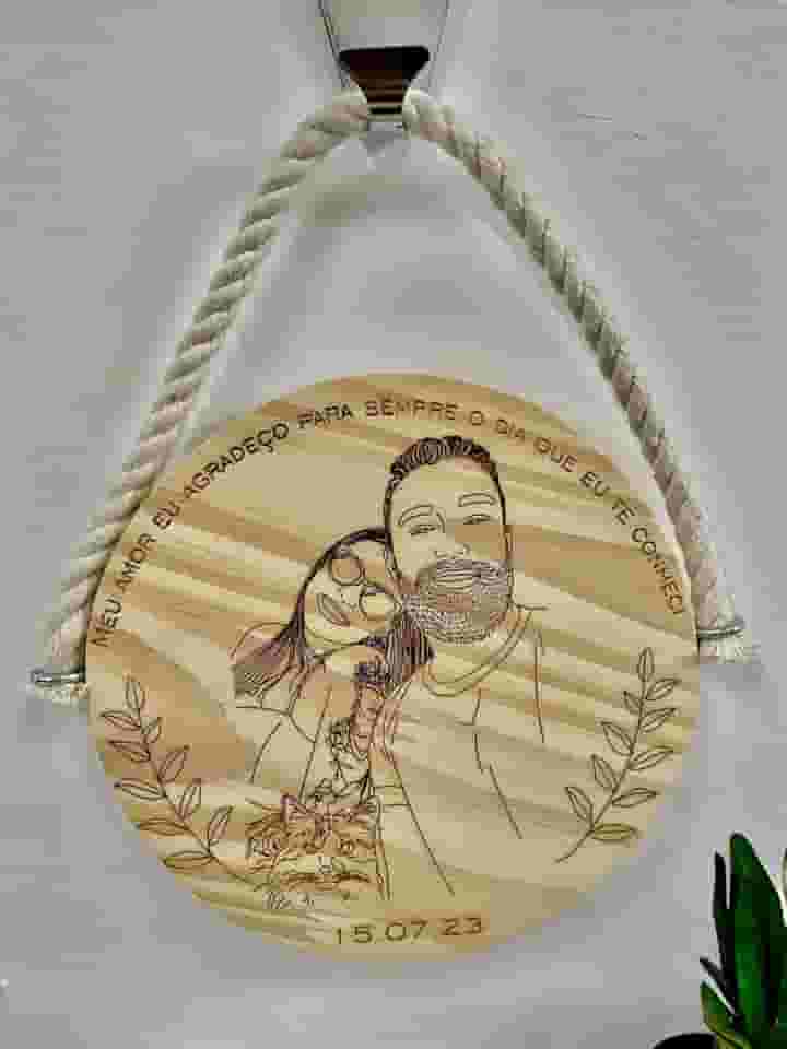Placa de Madeira Personalizada com Foto para Casamento, Aniversário, Noivado, Aniversário, Presente para Casa Nova, Decoração de Casa