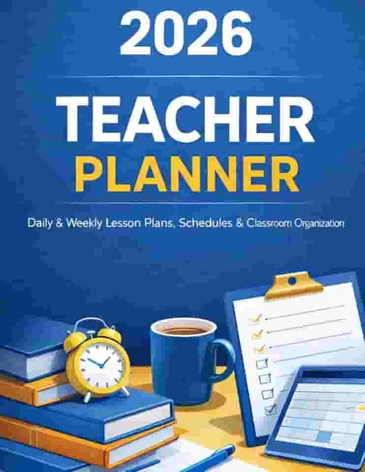 2026 Digital Teacher Planner: Daily & Weekly Lesson Plans, Class Schedule, Yearly Calendar, Routine Tracker & Productivity Organizer for Teachers