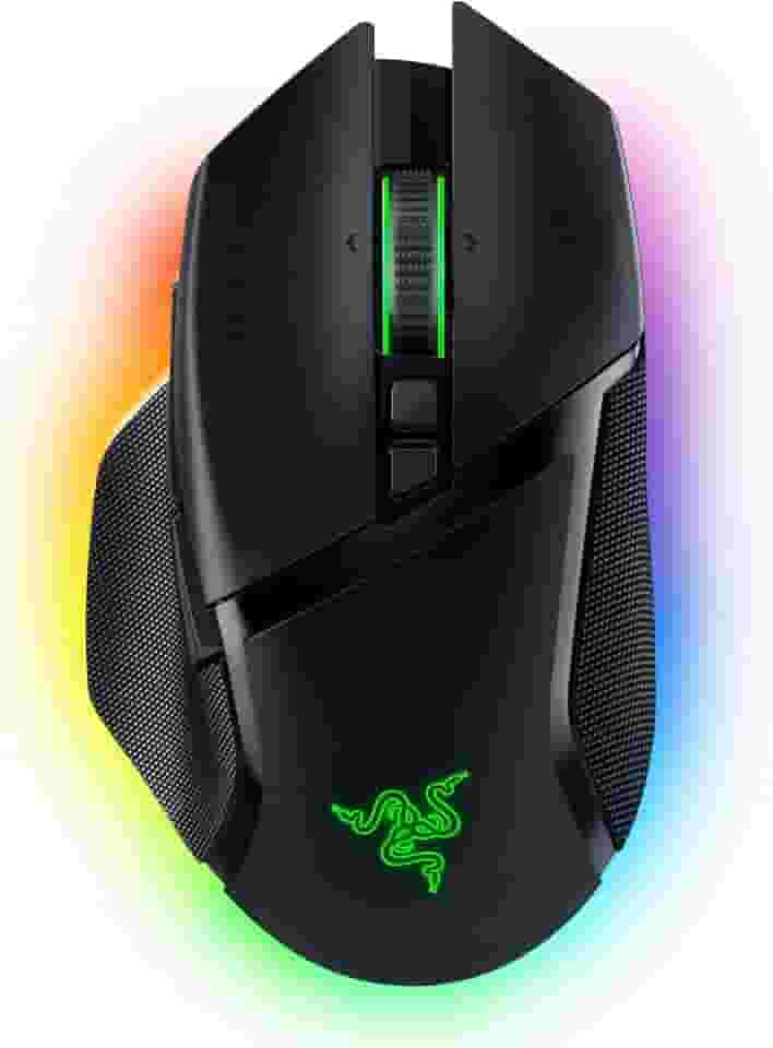 Razer Mouse para jogos sem fio Basilisk V3 Pro: Roda inclinável HyperScroll - Sensor óptico DPI 30K - Interruptores ópticos Gen-3 - 13 zonas Chroma RGB - 13 controles programáveis - 3 modos de conexão