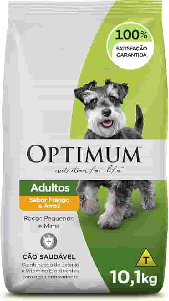 Ração Optimum para Cães Adultos Raças Pequenas e Minis Sabor Frango e Arroz 10,1kg