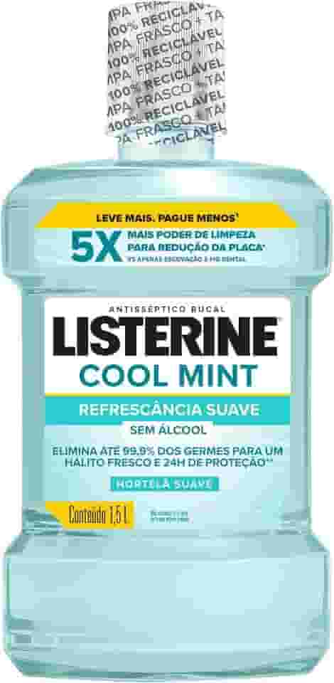 Listerine Cool Mint Enxaguante Bucal Sem Álcool, 1,5l
