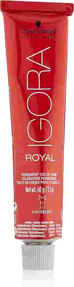 Schwarzkopf Tinta permanente para cabelo loiro médio Igora Royal 7-0 60 g da Schwarzkopf Professional
