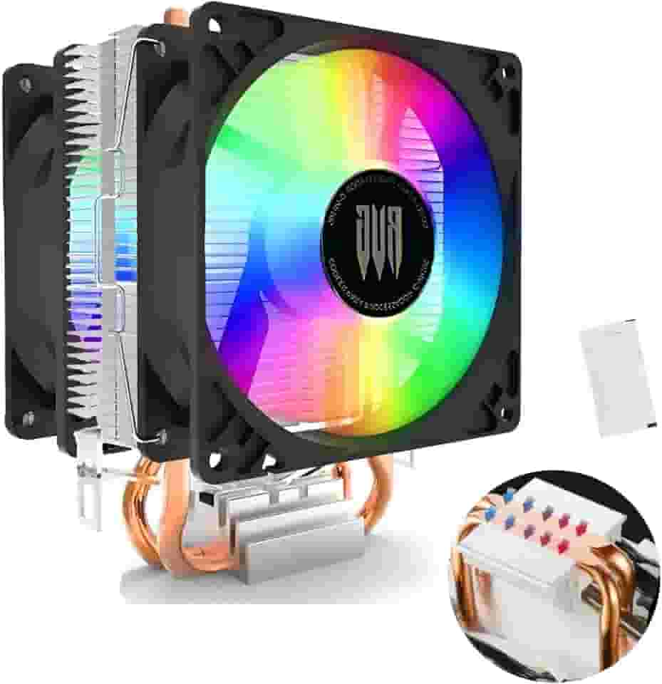 Air Cooler Duplo Cpu Rgb Intel LGA775/115x(1200)/1700/1366/2011/Xeon AMD FM2/FM1/AM2/AM5/AM4/AM3