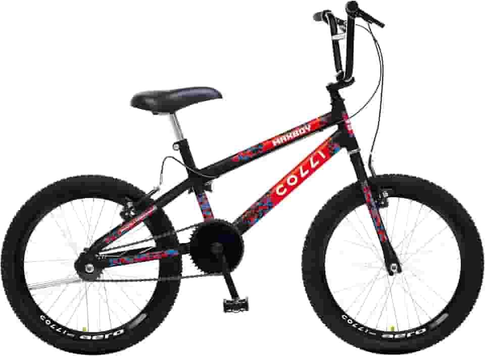 Colli Bike, Bicicleta Max Boy CROSS, Aro 20 S/M 36 Raias, Freios V-Brake Nylon, Descanso Lateral, Aro 20, Roda Livre 1V 18D, Guidão Cross/BMX