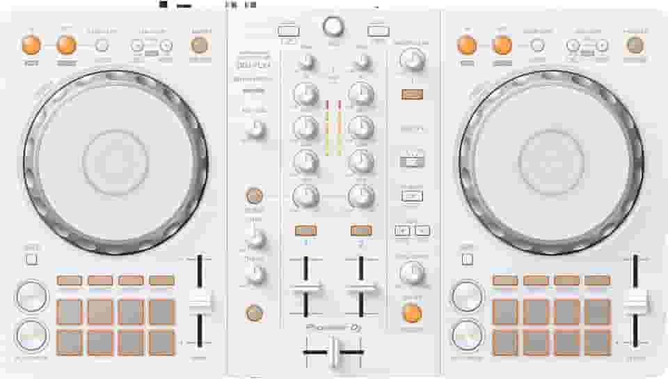 Pioneer DJ Controlador de DJ de 2 canais para Serato & Rekordbox em edição limitada branca.