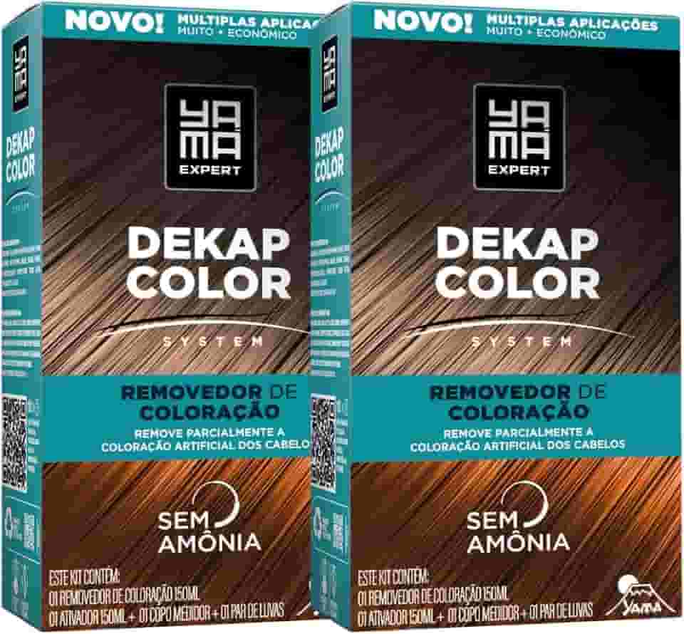 Kit Yama 2 DekapColor Removedor De Coloração Capilar Cabelo Profissional Sem Amonia 300ml