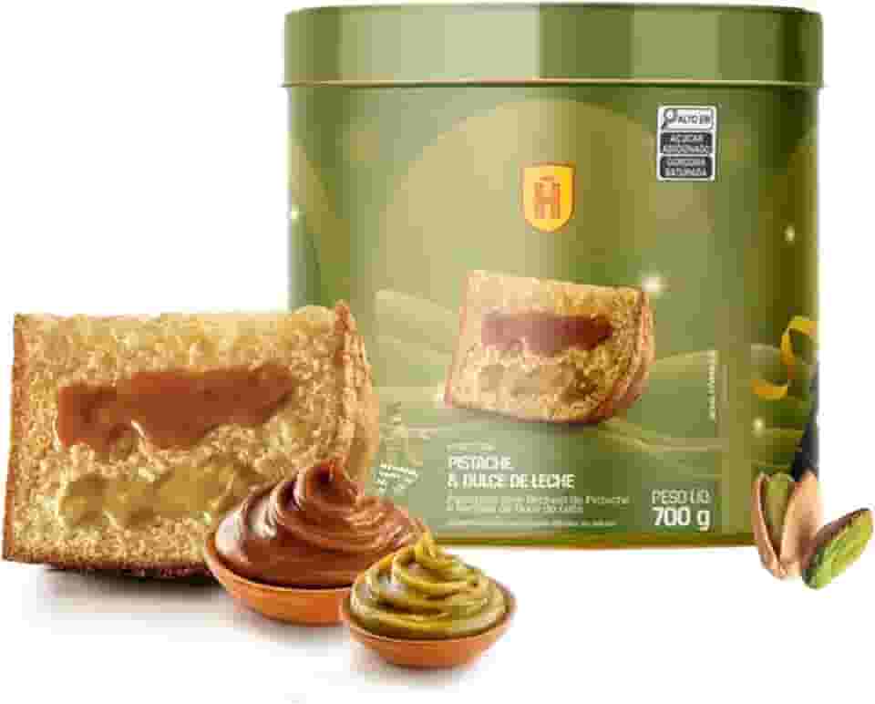 Panettone Havanna Lata Pistache e Doce de Leite 700g