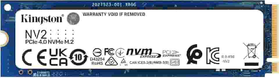SSD Kingston NV2 500GB NVMe M.2 2280 (Leitura até 3500MB/s e Gravação até 2100MB/s)