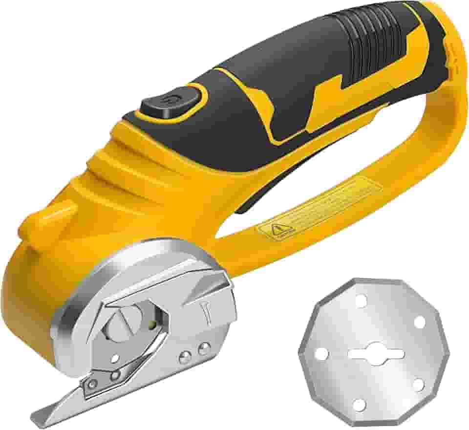 Tesoura Elétrica Sem Fio, Tesoura Automática Para Corte De Tecido, Cortador De Papelão Elétrico Com 2 Lâminas Rotativas De Aço Inoxidável, Cortador Rotativo Elétrico Para Corte De Couro, C