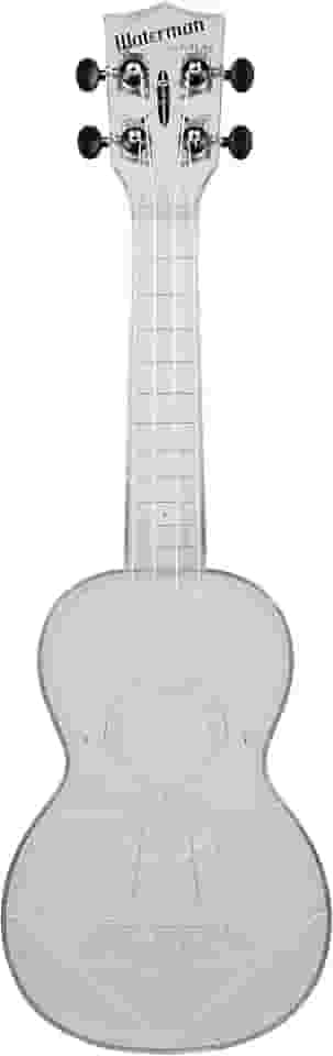 Kala Brand Music Co. Ukulele The Waterman, 4 cordas, direita, transparente, soprano (KA-SWT)
