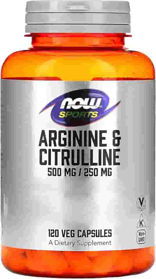 NOW Foods Arginina 500mg e Citrulina 250mg 120Cáps Importado