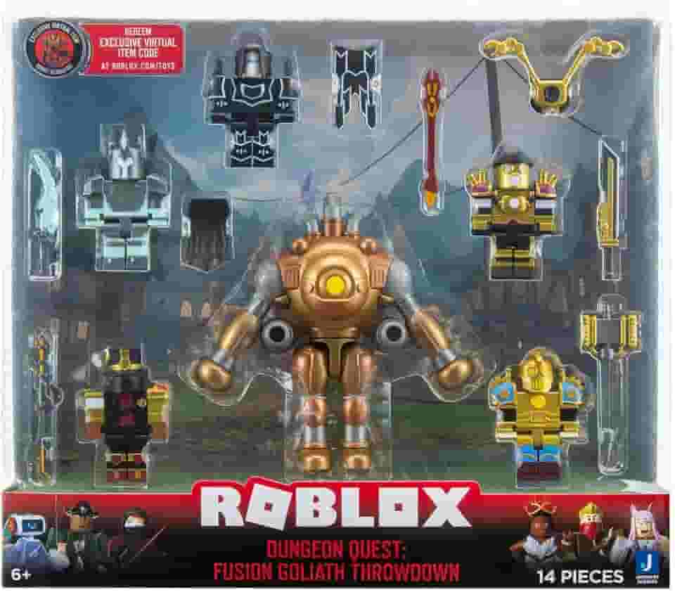 SUNNY, Roblox, Playset Dungeon Quest, Fusion Goliath Arremessador, Multicolor - 14 Peças