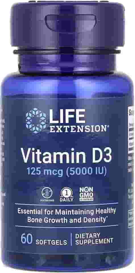 Vitamina D3, 60 Softgels, Made In USA/Importado