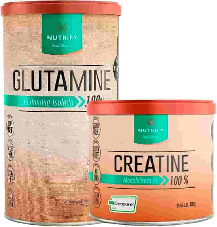 Kit Nutrify - Glutamine 500g + 100% Creatine Creapure 300g - Combo