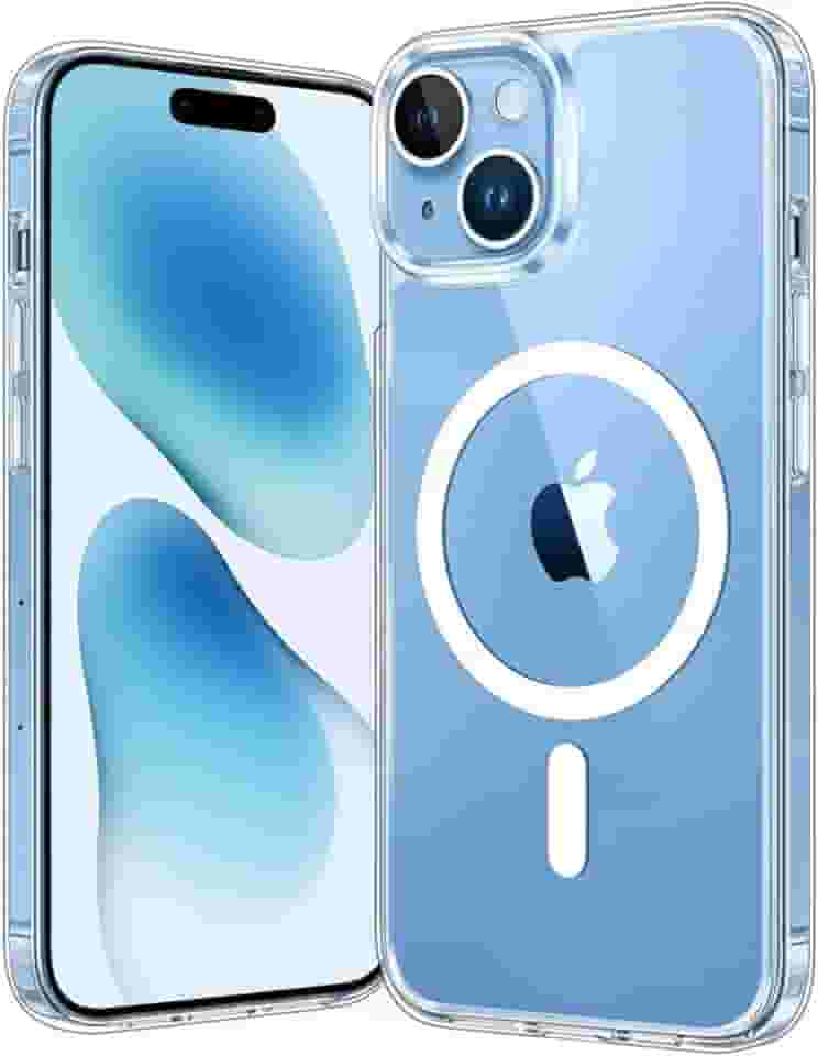 Capa Mag-Safe para [iPhone 15] Capinha Slim Premium Magnética com [Proteção de Câmera] Clear Case Transparente [Anti-Amarelamento], Compatível com MagSafe, Resistente a Riscos e Anti Impacto