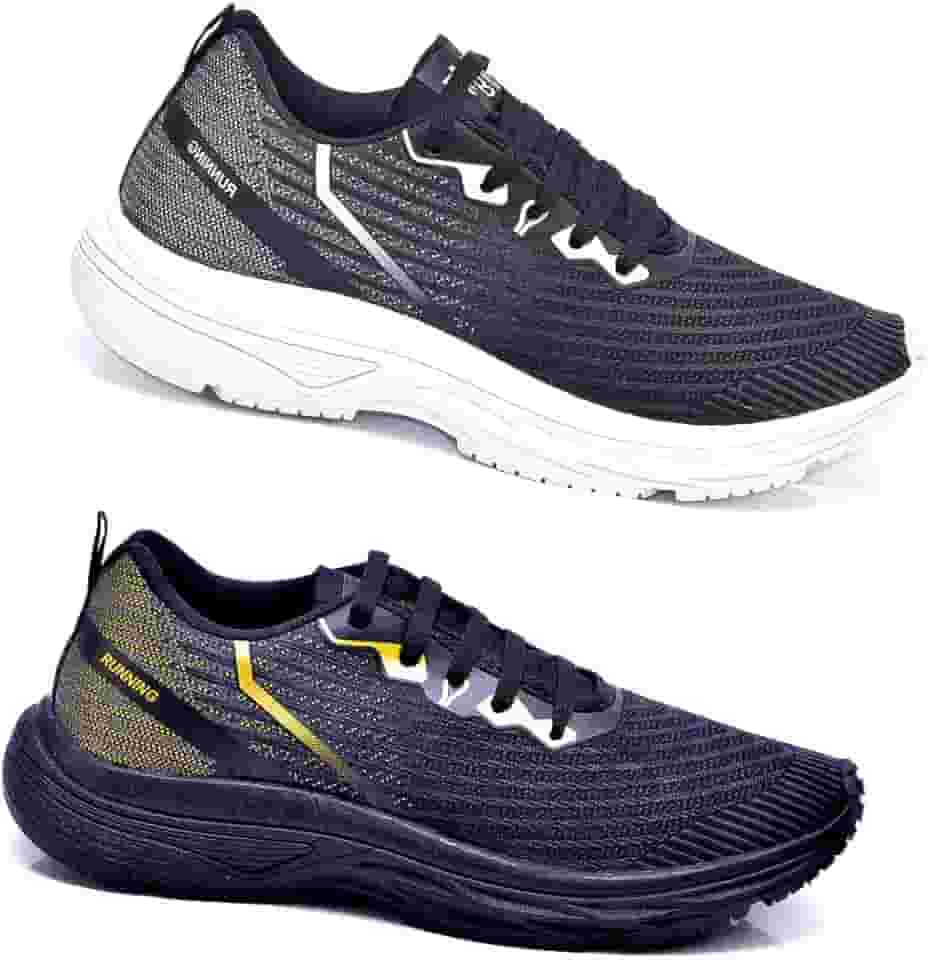 Kit 2 Pares Tênis Masculino Esportivo para Caminhada, Academia e Uso Diário