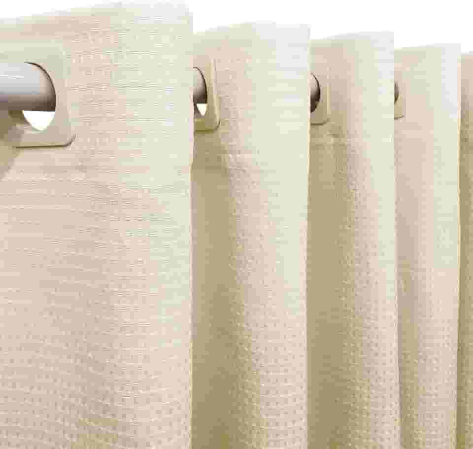 Cortina Tecido Piquet Palha 4,00x2,50 Sala Quarto Cozinha