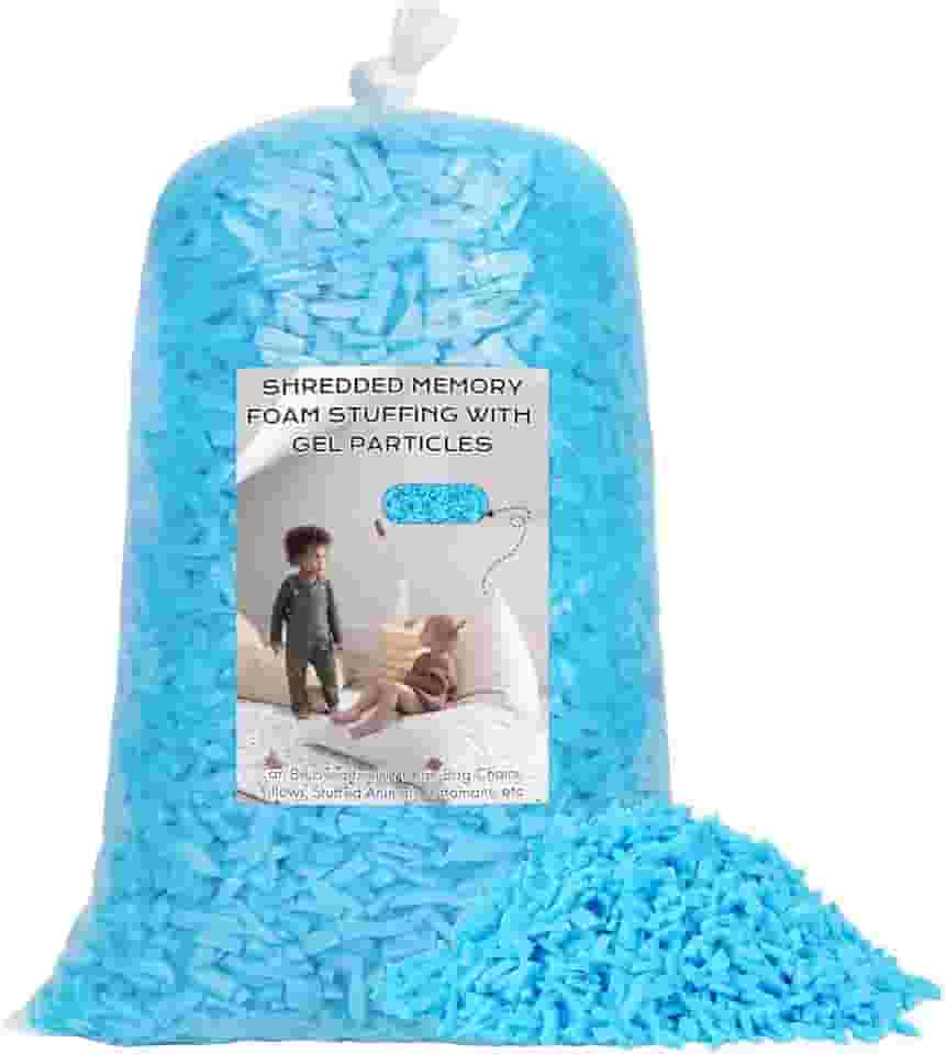 Enchimento de saco de feijão de 2,3 kg, enchimento de travesseiro, enchimento de saco de feijão, enchimento de espuma viscoelástica desfiada, enchimento de saco de pancada, refil de espuma