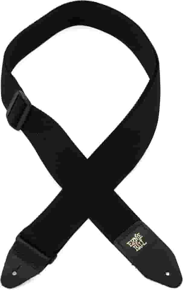 Ernie Ball Polypro Guitar Strap, Black (P04037)