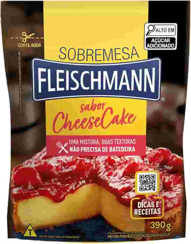 Mistura para Bolo Cremoso Cheesecake Fleischmann Sachê 390g
