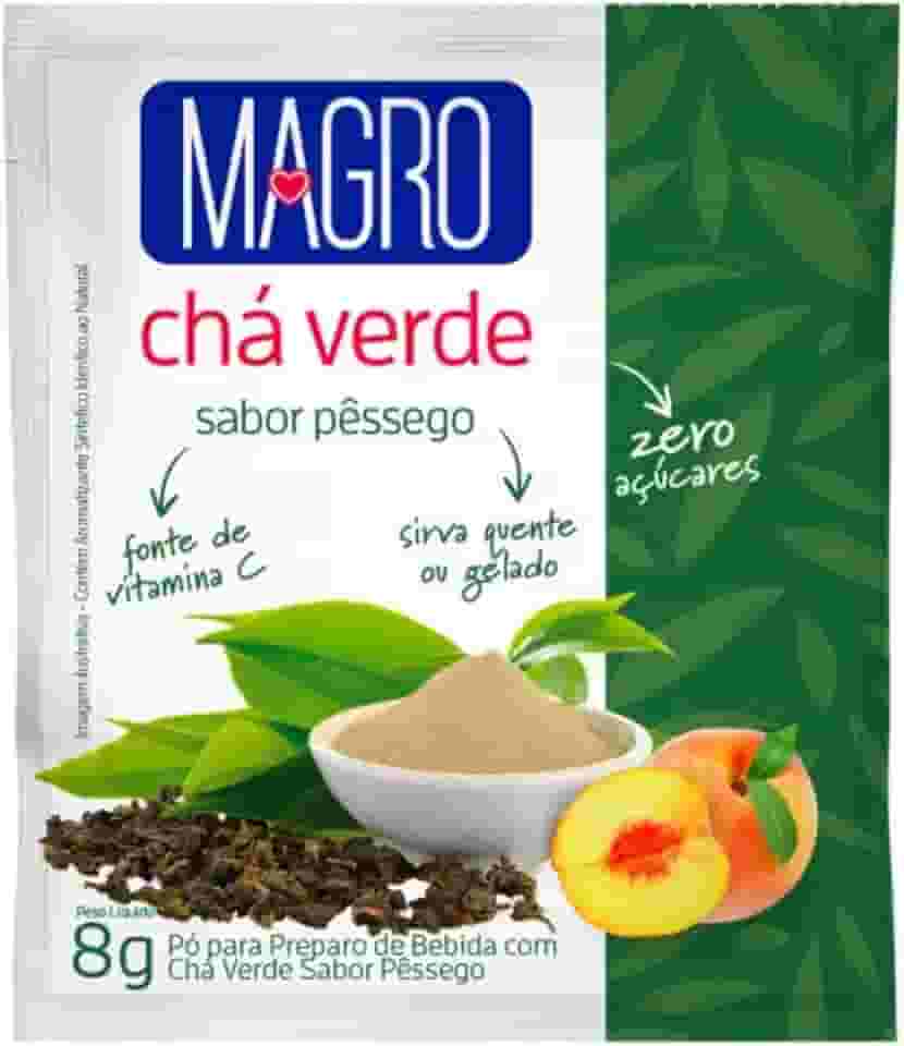 Lowçucar Chá Verde Magro Pessego - 15 sachês