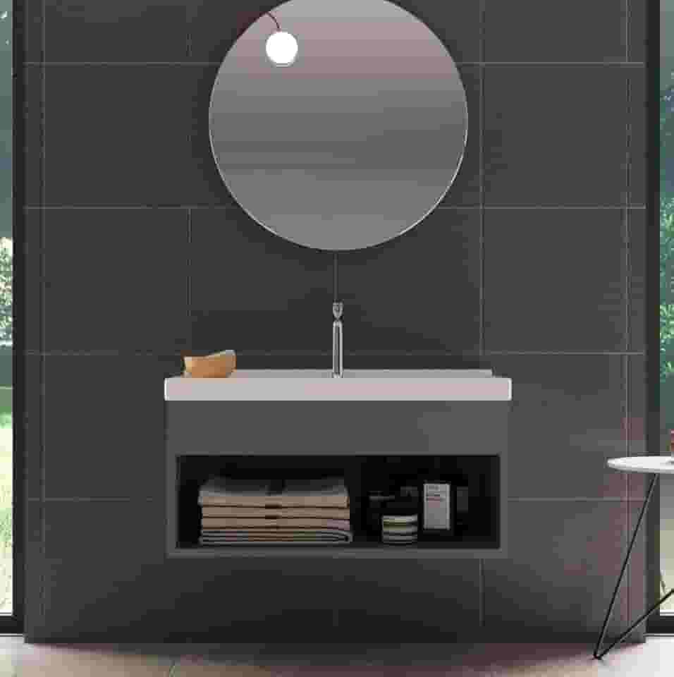 Gabinete com Cuba para Banheiro 100% MDF Gianduia Zoff