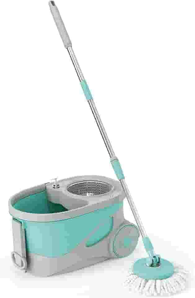 Mop Giratório Ciclone, Balde 20 litros com cesto inox e Rodinhas, MOP7290, Flash Limp