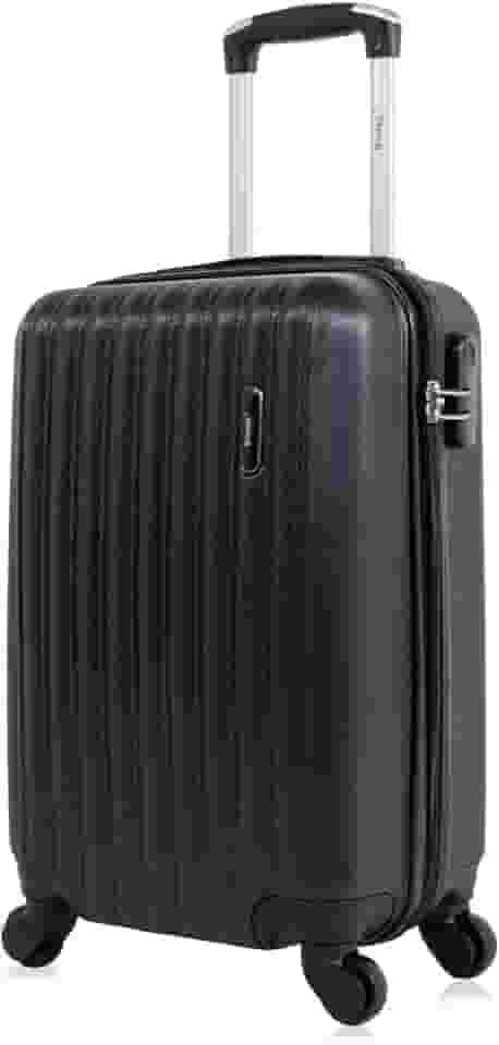 Mala de Viagem, Londres, Swiss Move, De Bordo, Pequena, 4 Rodas - Preta