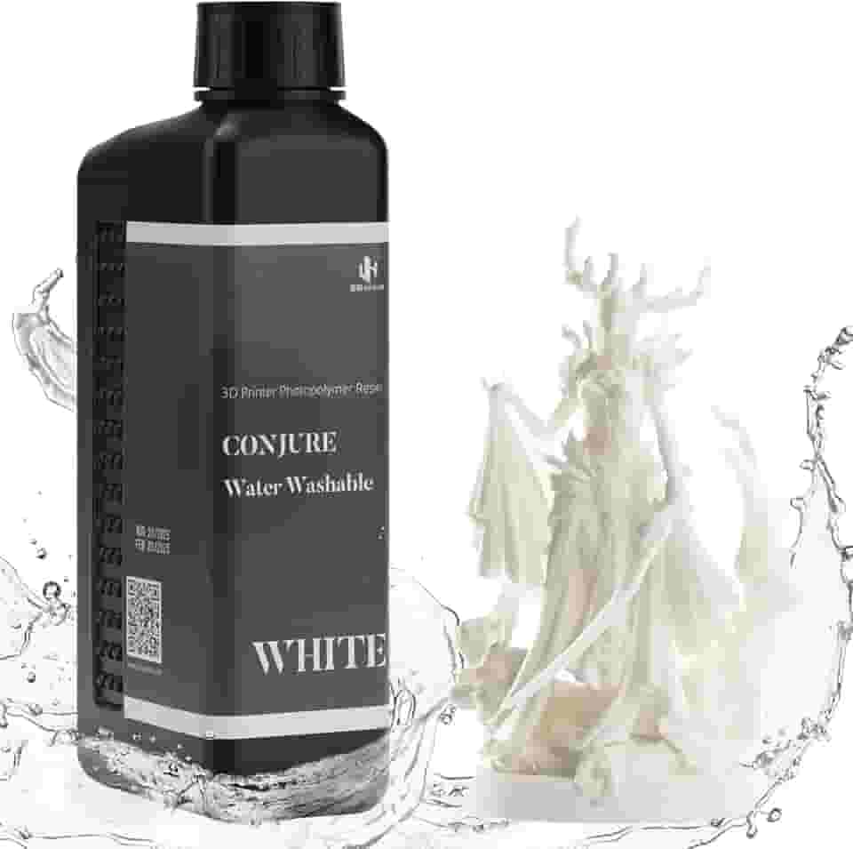 Resina lavável com água 1KG da Chitu Systems, pós-processamento mais rápido, resina de impressora 3D fácil de limpar, resina de fotopolímero padrão 405nm para impressoras 3D (branco 1000g)