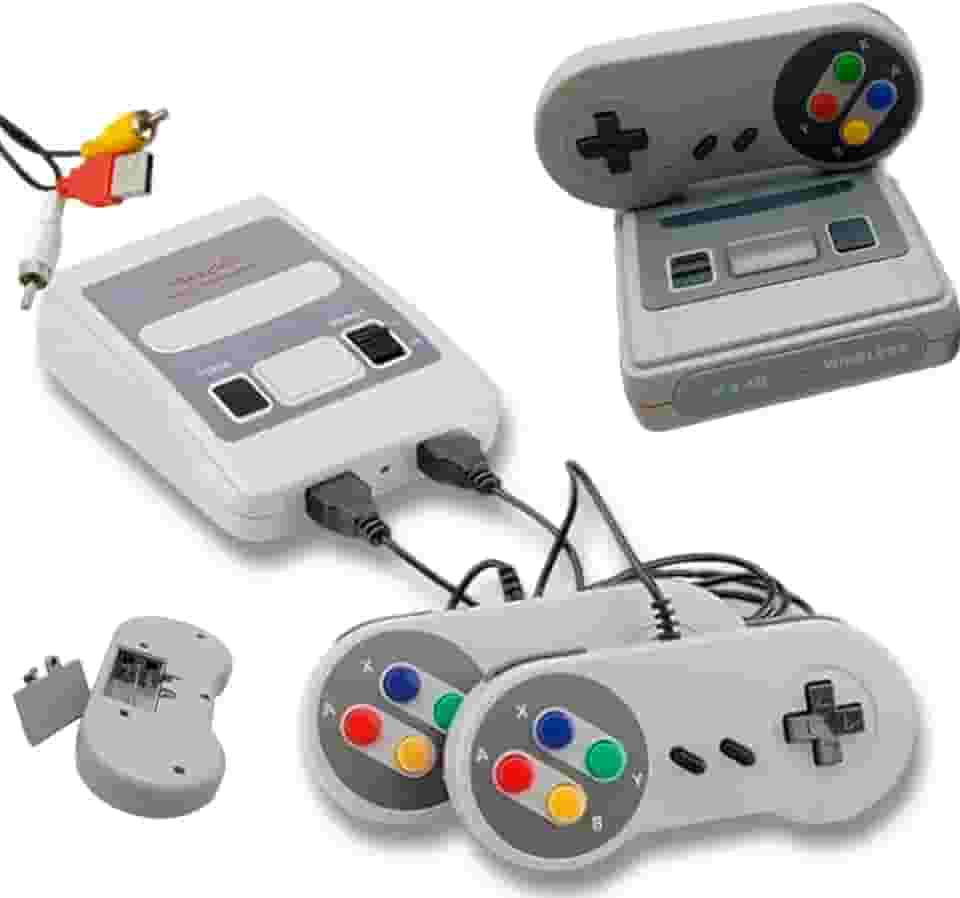 Vídeo Game Super Mini SFC Com 620 Jogos E 2 Controles Bivolt