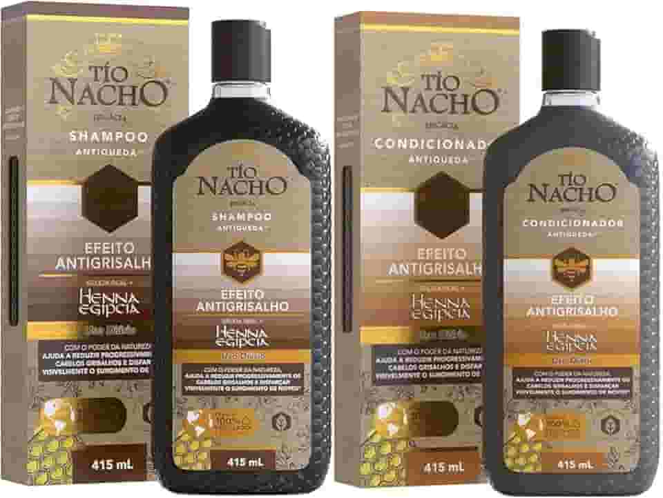 KIT TIO NACHO ANTIGRISALHO SHAMPOO + CONDICIONADOR ANTIQUEDA 415ML