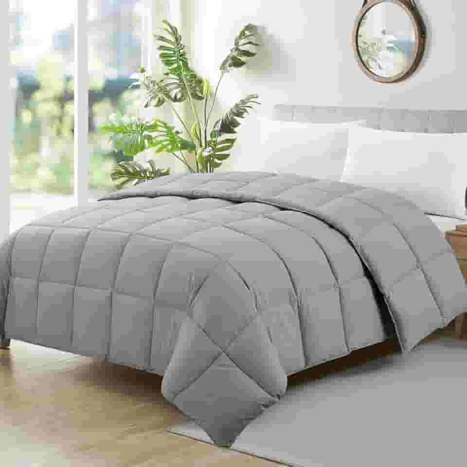 Camesa Edredom Ecopluma Toque de Pluma Queen 240x260cm - Cinza