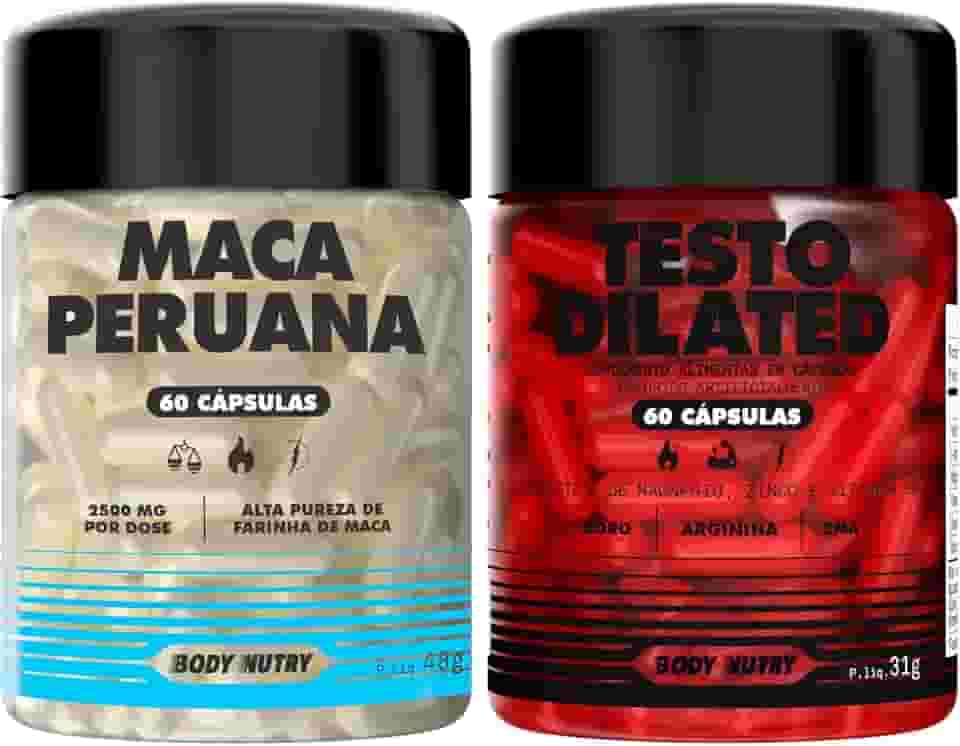 Kit Maca Peruana 60 Capsulas 2000mg Pura Premium Importada Para Homens e Mulheres + Dilated 60 Capsulas Vitaminas e minerais com Boro