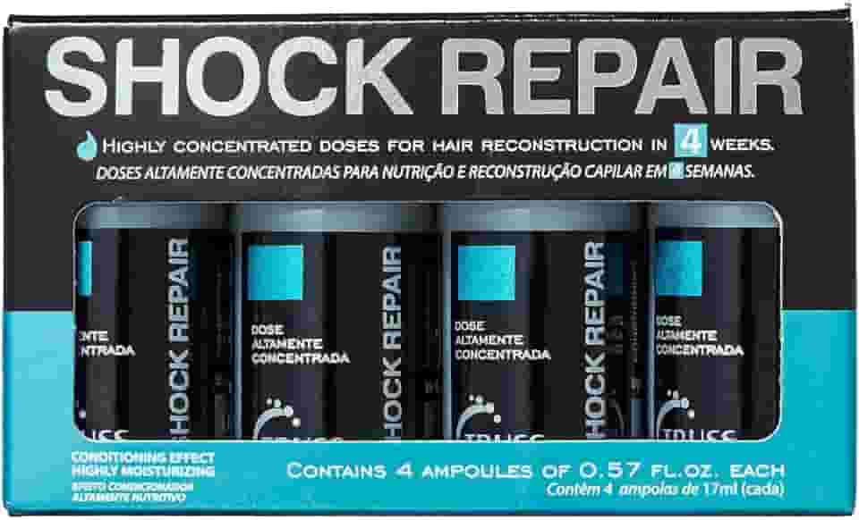 Truss Tratamento Shock Repair | Ampola Capilar Reconstrutora e Hidratante | 4x17ml