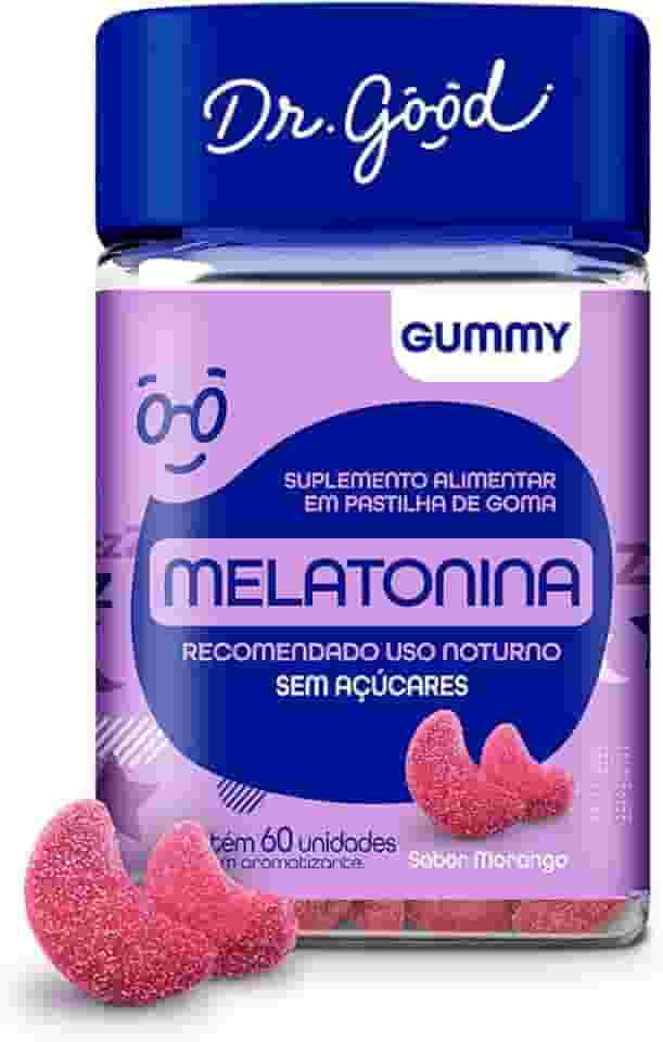 Melatonina Sabor Morango 60 Gomas Mastigável Fini Dr Good