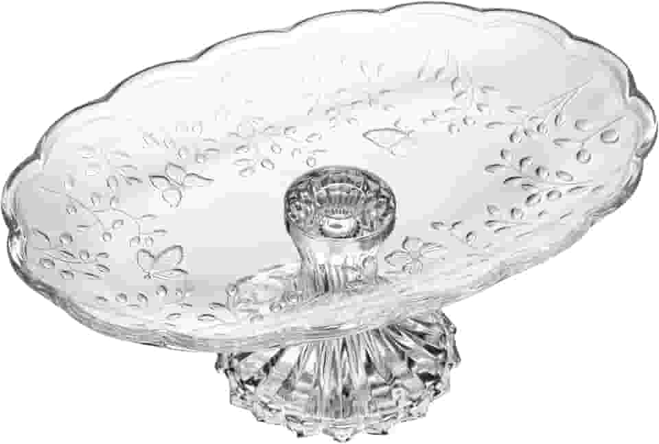 LYOR - Travessa com Pé New Butterfly 31cm x 20cm x 12cm Vidro