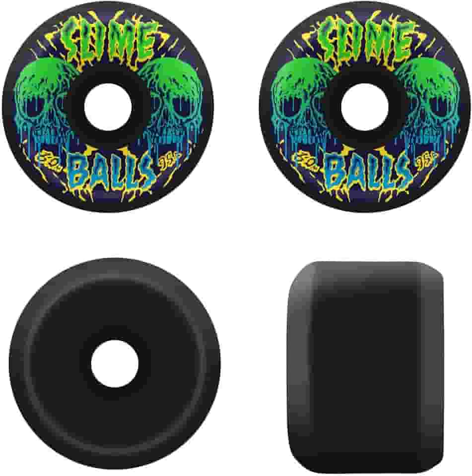 Slime Balls Rodas de skate 60 mm caveira vômito 95A preto
