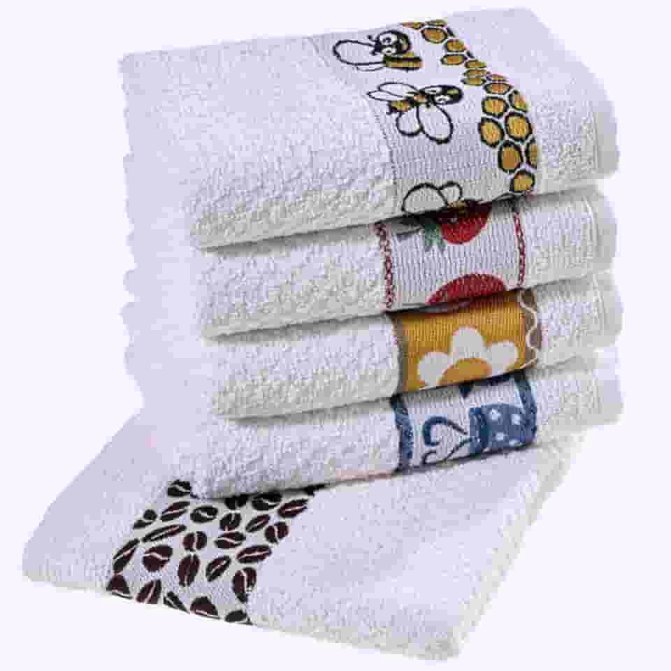 5 Toalhas de Louça Copa LAUNE HAUS Guardanapos Atoalhado Gourmet Grosso 500g/m² Alta Capacidade de Absorção e Usa Para Decorar