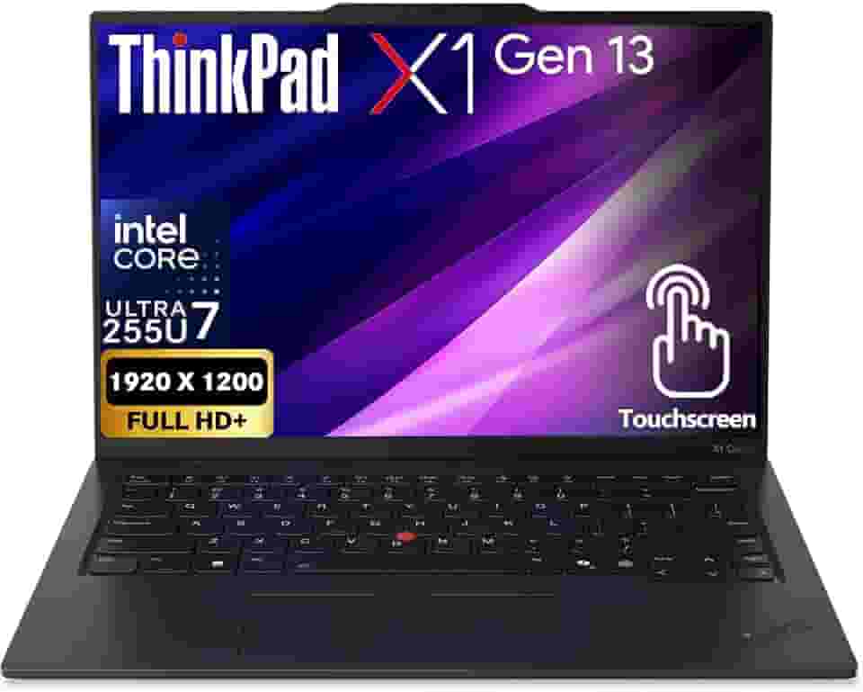 Lenovo ThinkPad X1 Carbon Gen 13 AI Business Laptop, processador Intel Ultra 7 255U, tela sensível ao toque FHD de 14 polegadas, 32GB DDR5 RAM, 1TB NVMe, WiFi 6E + BT, RJ-45, teclado retroiluminado