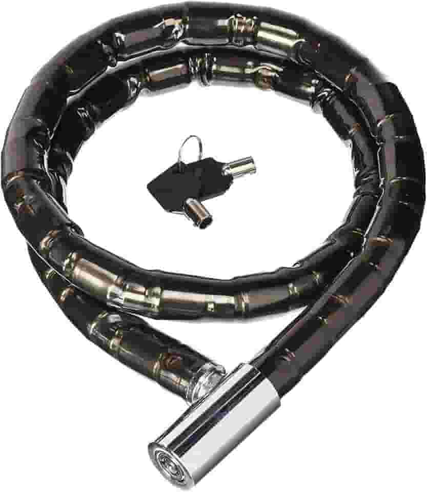 Cadeado Grosso Premium Corrente Trava Antifurto Moto Bike Trava Portão Capacete Com 2 Chaves