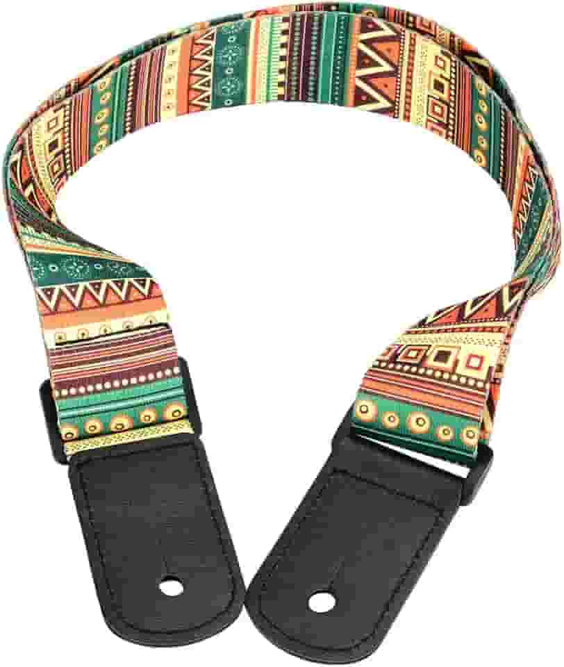 Alça de ombro ajustável para guitarra Havaí de 4 cordas, acessório para ukulele com alças de design pintadas, portátil e confortável de usar