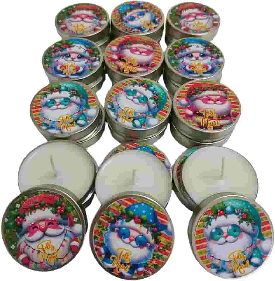 12 Velas Aromáticas para o Natal - Lembrancinhas de Natal