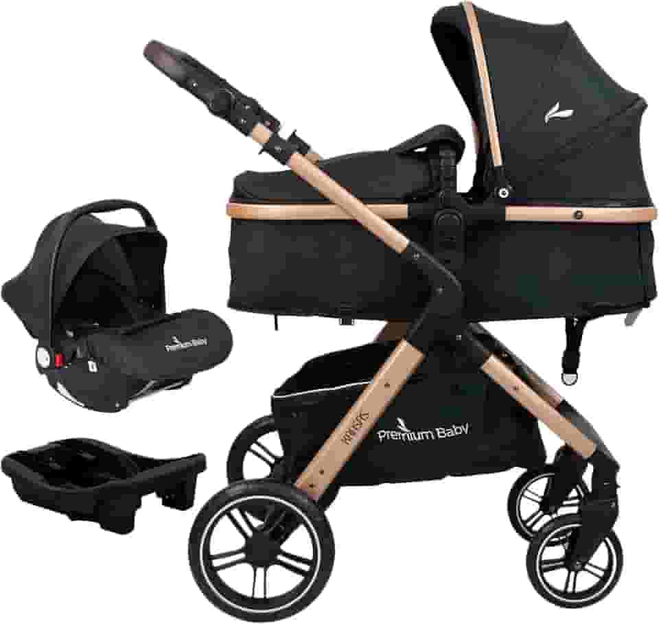 Carrinho Travel System Kansas + Base Gold/Preto