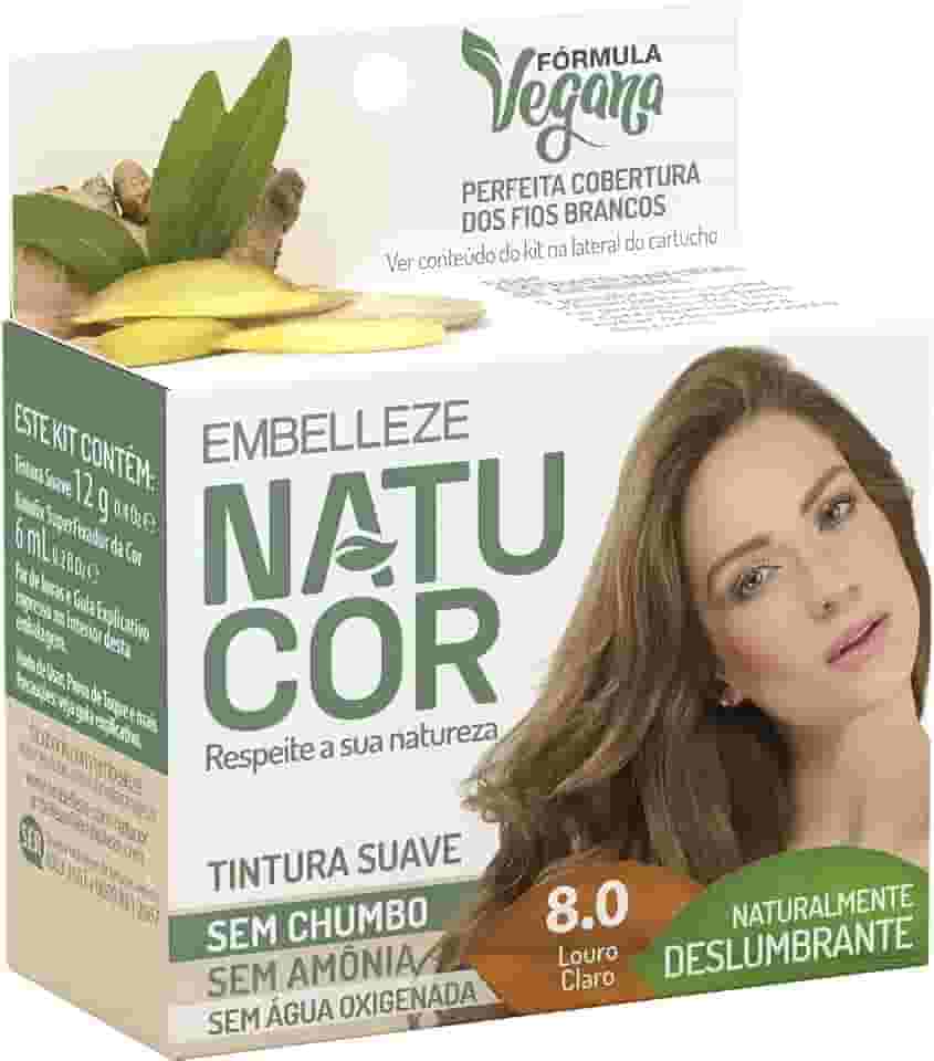 Embelleze Tinta De Cabelo Natucor Individual Louro Claro 8.0 Naturalmente Deslumbrante