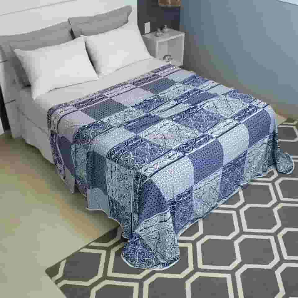 Lençol Casal Sem Elástico Malha Estampada 100% Algodão Para Se Cobrir 2,20 x 2,20m Toque Macio, Conforto e Durabilidade Cozzilar (Modelo 1)